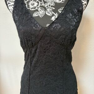 Express Black Lace Top